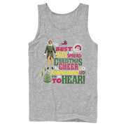 Men's Elf Christmas Cheer Loud Singing  Adult Tank Top