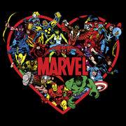 Men's Marvel Heroes Unite Heart  Adult T-Shirt