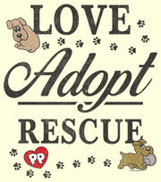 Men's Pound Puppies Love Adopt Rescue  Adult T-Shirt