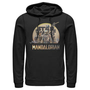 Men's Star Wars: The Mandalorian Character Collage  Adult Pull Over Hoodie