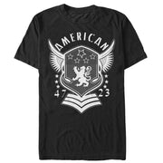 Men's Lost Gods Fourth of July  American Crest  Adult T-Shirt