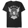 Men's Lost Gods Fourth of July  American Crest  Adult T-Shirt