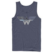 Men's Justice League Patchwork Logo  Adult Tank Top