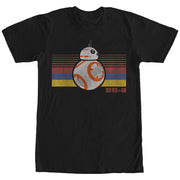 Men's Star Wars The Force Awakens BB-8 Retro Stripes  Adult T-Shirt