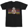 Men's Star Wars The Force Awakens BB-8 Retro Stripes  Adult T-Shirt