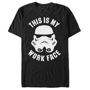 Men's Star Wars Stormtrooper This is My Work Face  Adult T-Shirt