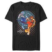 Men's Kingdom Hearts Chain of Memories Hero Duo Stained Glass  Adult T-Shirt