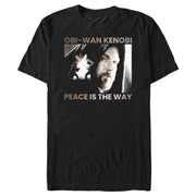 Men's Star Wars: Obi-Wan Kenobi Darth Vader vs Kenobi Peace is the Way  Adult T-Shirt