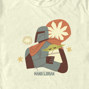 Men's Star Wars: The Mandalorian Grogu and Mando Minimalist Sketch  Adult T-Shirt