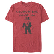 Men's Monopoly Check Bank Account  Adult T-Shirt