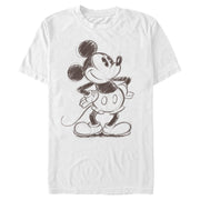 Men's Mickey & Friends Retro Mickey Mouse Sketch  Adult T-Shirt