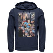 Men's Superman Hidden Hero Glimmer  Adult Pull Over Hoodie