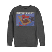 Men's Marvel Spider-Man Story of Life  Adult Sweatshirt