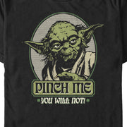 Men's Star Wars Yoda Pinch Me You Will Not  Adult T-Shirt