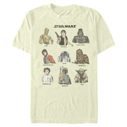 Men's Star Wars Character Grid  Adult T-Shirt