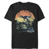 Men's Jurassic World Retro Raptor Sunset  Adult T-Shirt