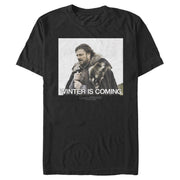 Men's Game of Thrones Ned Winter is Coming  Adult T-Shirt