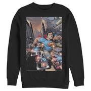 Men's Superman Hidden Hero Glimmer  Adult Sweatshirt