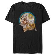 Men's Pirates of the Caribbean: On Stranger Tides Distressed Skull Logo  Adult T-Shirt