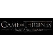 Men's Game of Thrones Iron Anniversary Small Metal Logo  Adult T-Shirt