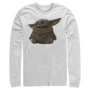 Men's Star Wars: The Mandalorian The Child Portrait  Adult Long Sleeve Shirt