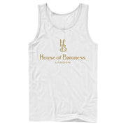 Men's Cruella House of Baroness London Logo Gold  Adult Tank Top