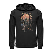 Men's Star Wars: The Mandalorian Character Entourage  Adult Pull Over Hoodie