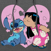 Men's Lilo & Stitch Kisses  Adult Pull Over Hoodie