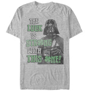 Men's Star Wars St. Patrick's Day Darth Vader Luck Strong  Adult T-Shirt