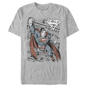 Men's Superman Daily Planet Newspaper  Adult T-Shirt