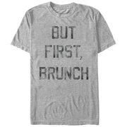 Women's CHIN UP But First Brunch  Adult Boyfriend Tee