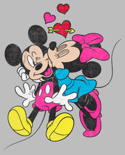 Men's Mickey & Friends Valentine's Day Minnie Mouse Smooch  Adult Pull Over Hoodie