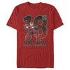 Men's Marvel Iron Man 18th Birthday Action Pose  Adult T-Shirt