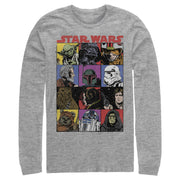 Men's Star Wars Comic Strip Cartoon Group  Adult Long Sleeve Shirt