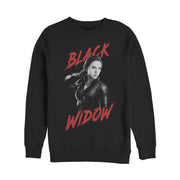 Men's Marvel Avengers: Endgame Grey Grayscale Black Widow  Adult Sweatshirt