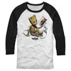 Men's Marvel Groot Tape Portrait  Adult Baseball Tee