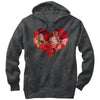 Men's Lost Gods Floral Print Heart  Adult Pull Over Hoodie