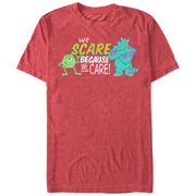 Men's Monsters Inc We Scare Because We Care Monsters  Adult T-Shirt