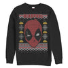 Men's Marvel Ugly Christmas Deadpool Mask  Adult Sweatshirt