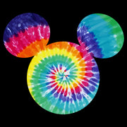 Men's Mickey & Friends Rainbow Tie-Dye Mickey Mouse Logo  Adult T-Shirt