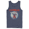 Men's Cuphead Smile and Wave Distressed  Adult Tank Top