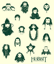 Men's The Hobbit: An Unexpected Journey Dwarf Faces  Adult T-Shirt