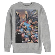 Men's Superman Hidden Hero Glimmer  Adult Sweatshirt