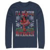 Men's Marvel Christmas Deadpool Nutcracker  Adult Long Sleeve Shirt