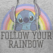 Men's Lilo & Stitch Follow Your Rainbow  Adult Pull Over Hoodie