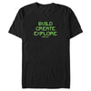 Men's Minecraft Pixelated Build Create  Adult T-Shirt