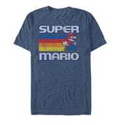 Men's Nintendo Super Mario Rainbow Stripes  Adult T-Shirt