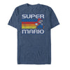 Men's Nintendo Super Mario Rainbow Stripes  Adult T-Shirt