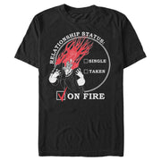 Men's Hercules Hades Valentine's Day Status, ON FIRE!  Adult T-Shirt