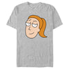 Men's Rick And Morty Smiling Summer Big Head Portrait  Adult T-Shirt